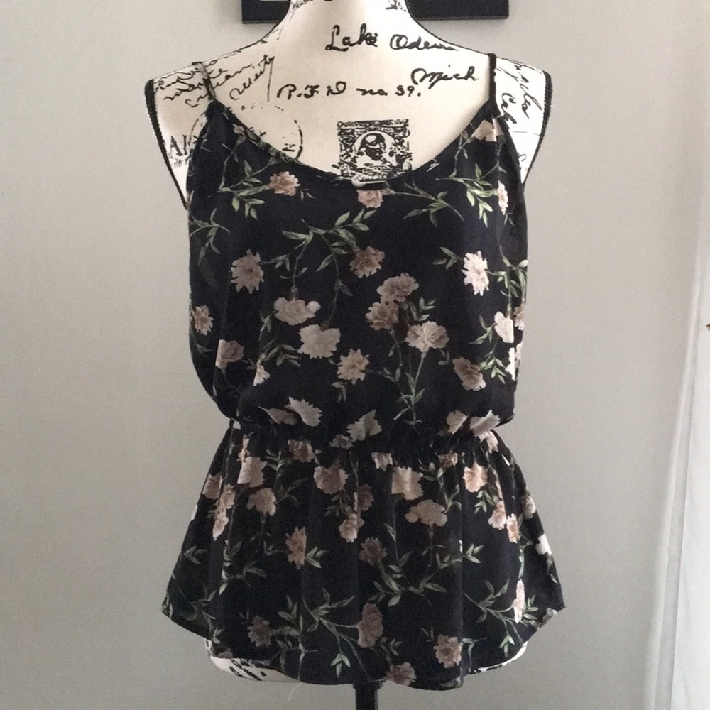 Floral drop-waist cami